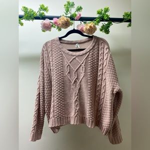 Women’s Pink Mudd Cable-Knit Sweater